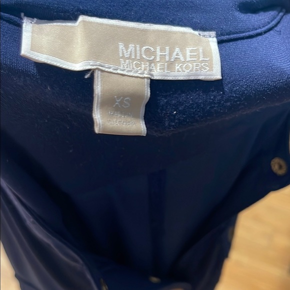 🎉HOST PICK 11.2025🎉Michael Kors Navy and Gold Button Down Maxi Dress Size XS - Picture 12 of 15